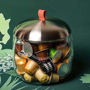 UNOPEN Nespresso Display Collection Mia Glass Capsule Dispenser coffee pod jar